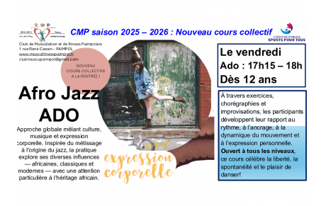 Nouveauté saison 25/26 : Afro Jazz Ados