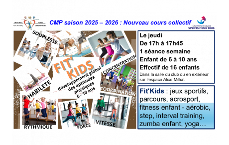 FIT'KIDS, le nouveau cours pour les enfants